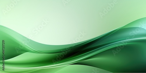 Abstract Green Waves Background