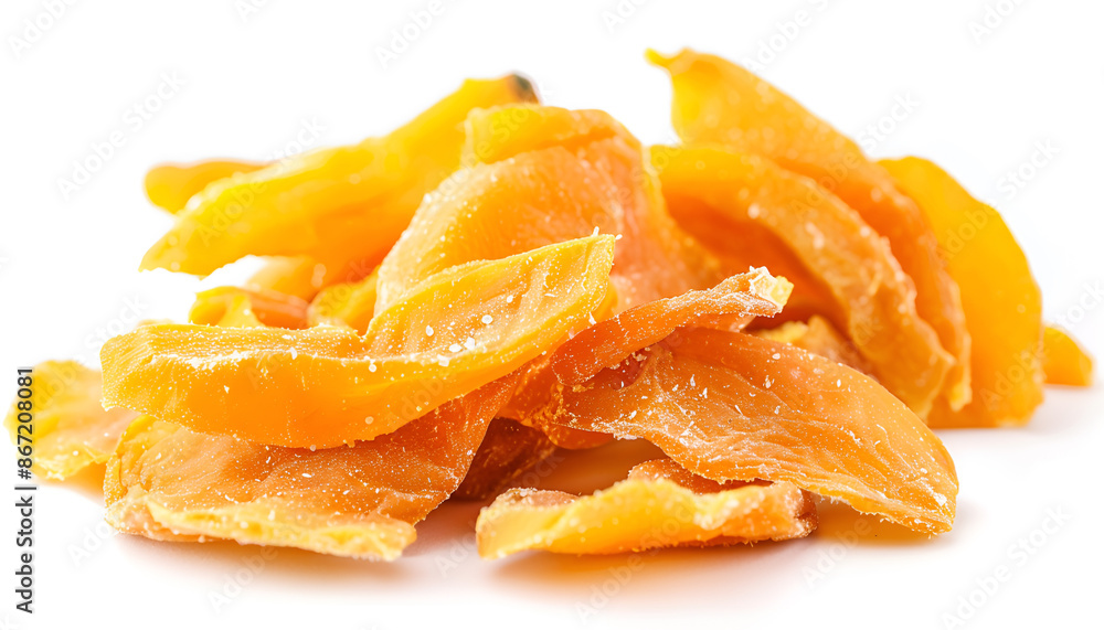 Dried mango isolated on white background. Close-up Dried mango isolated on white background. Close-up