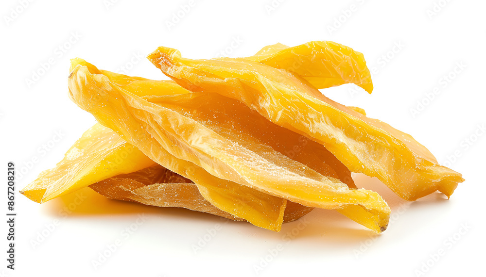 Dried mango isolated on white background. Close-up Dried mango isolated on white background. Close-up