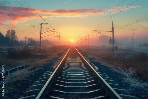 Sunrise on the Railway Tracks © Naturalis