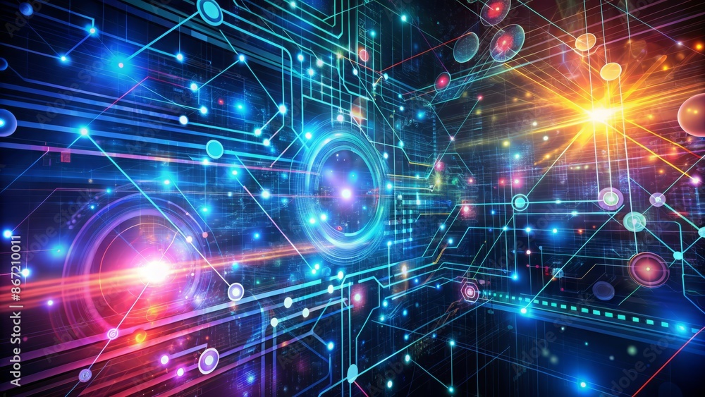 This is an image of a circuit board. It is a very complex and detailed image. The colors are bright and vibrant. The image is very futuristic and looks like something out of a science fiction movie. This is an image of a circuit board. It is a very complex and detailed image. The colors are bright and vibrant. The image is very futuristic and looks like something out of a science fiction movie.