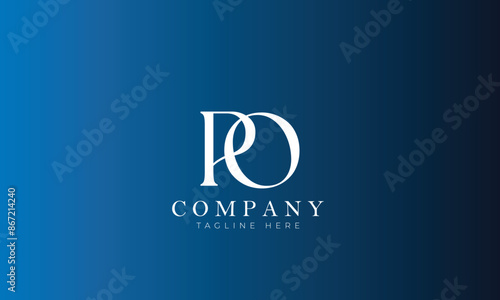 PO logo, Business logo, Gaming logo, Clothing logo, Letter logo