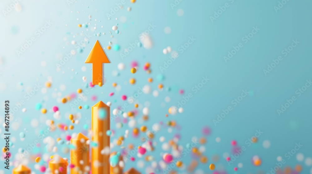 A symbolic stock photo illustrating the growth and empowerment of a business, with abstract shapes and dynamic lines that convey progress and determination. The image includes generous copy space for A symbolic stock photo illustrating the growth and empowerment of a business, with abstract shapes and dynamic lines that convey progress and determination. The image includes generous copy space for