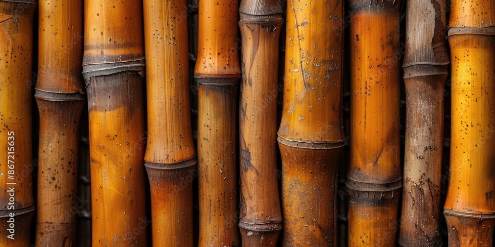 Closeup of brown bamboo wall Closeup of brown bamboo wall