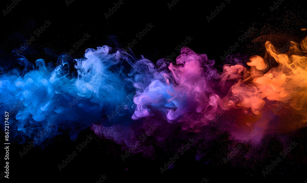 Abstract white smoke or steam swirls Abstract white smoke or steam swirls