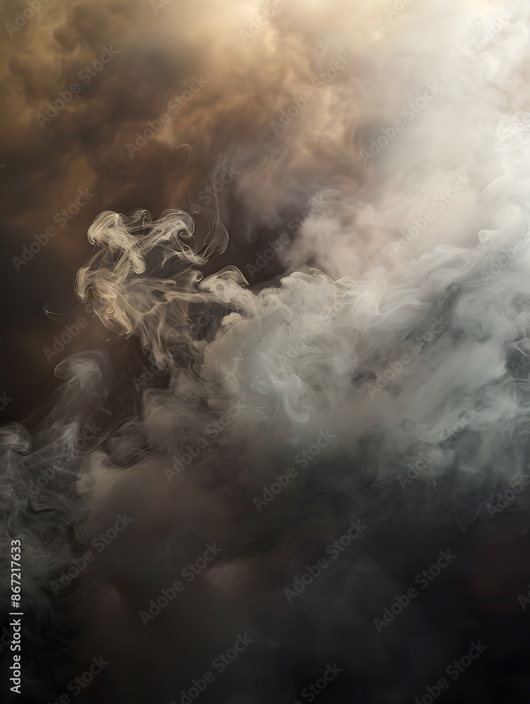 Abstract white smoke or steam swirls Abstract white smoke or steam swirls