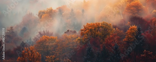 Vibrant Autumnal Forest Env...