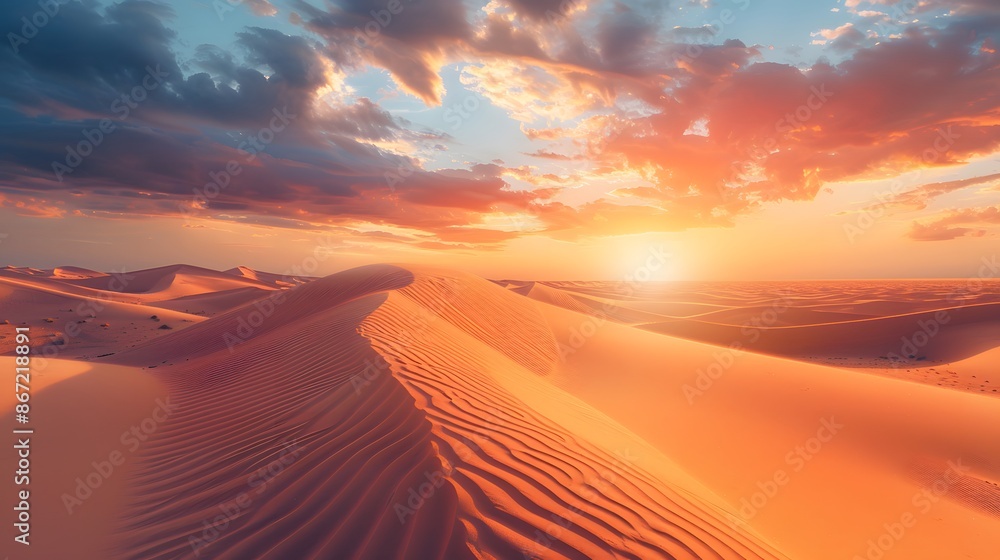 Let the calming colors of desert sunrises greet you daily., clean background, Photo stock style, clean background, no copyrighted logo, no letters Let the calming colors of desert sunrises greet you daily., clean background, Photo stock style, clean background, no copyrighted logo, no letters