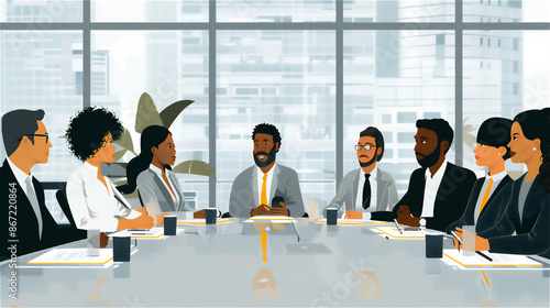 仕事の打ち合わせをする会社員