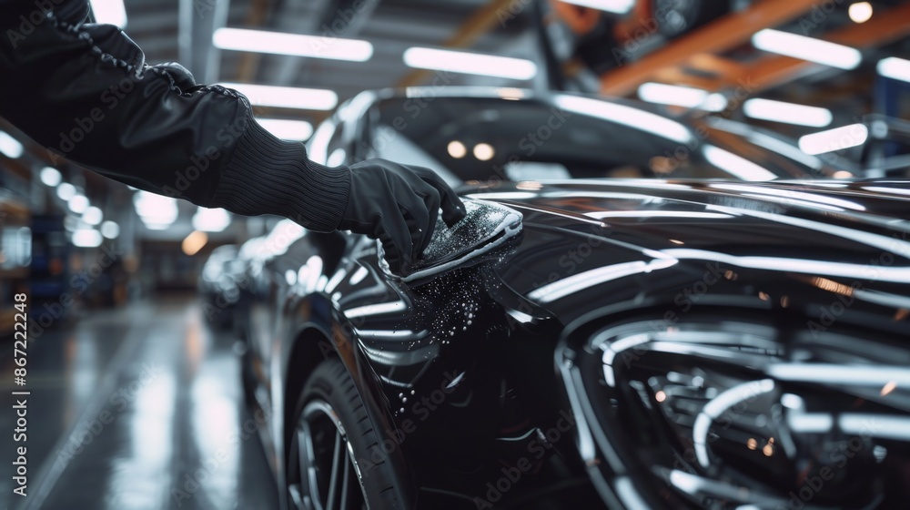 Car Detailing in a Modern Workshop - Generative AI Car Detailing in a Modern Workshop - Generative AI