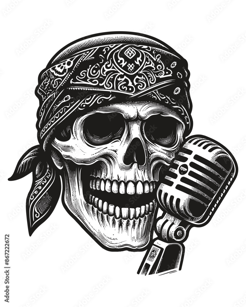 Obraz premium Skull Rock Star