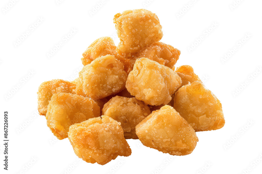Rooster nuggets isolated on transparent background