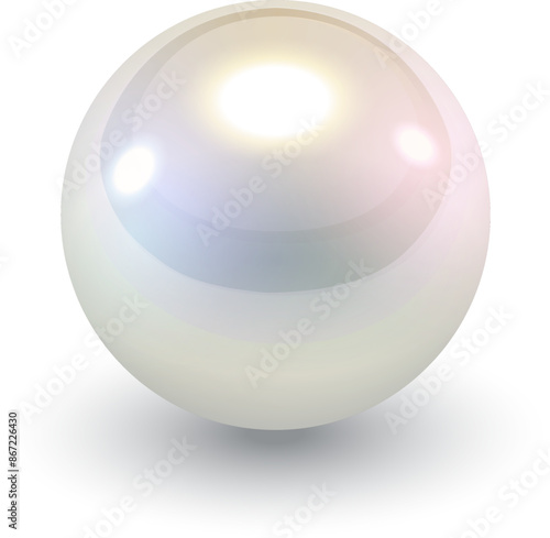 Pearl, 3d orb icon.
