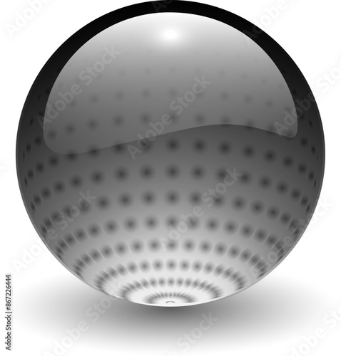 Shiny glass ball with dots ...