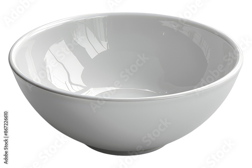 White serve bowl isolated on transparent background photo