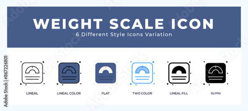 Weight scale icon vector illustration. trendy styles
