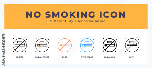 No smoking icon vector design illustration in trendy style