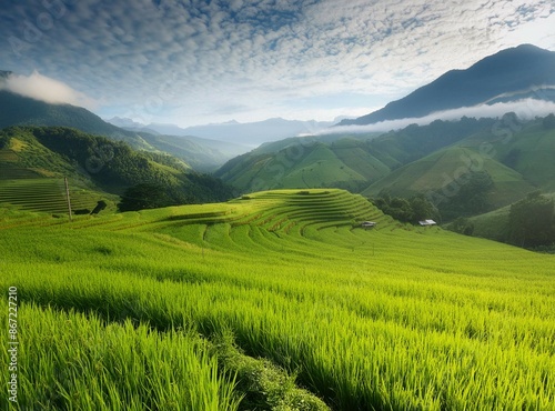 rice terraces in the mountains