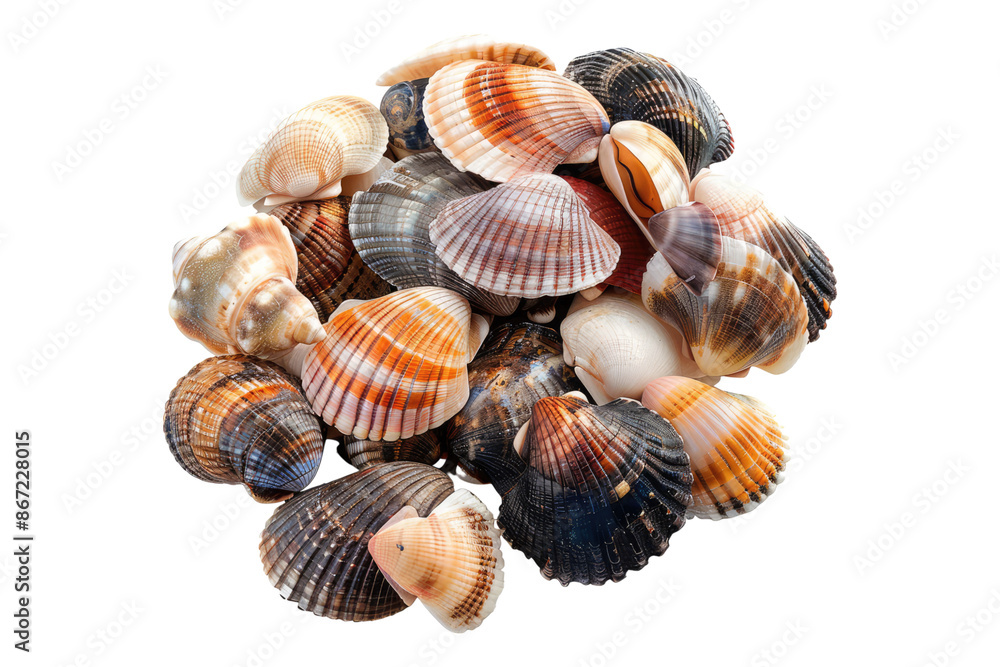 Shellfish medley isolated on transparent background Shellfish medley isolated on transparent background