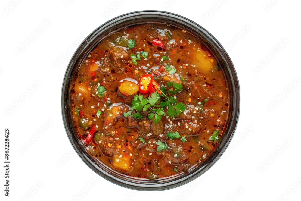Spicy stew isolated on transparent background Spicy stew isolated on transparent background