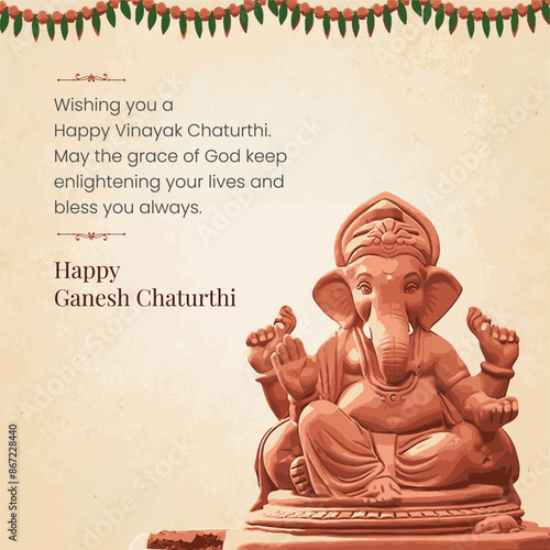 Happy Ganesh Chaturthi, Ganpati bappa morya, Ganesha festival Eco Murti