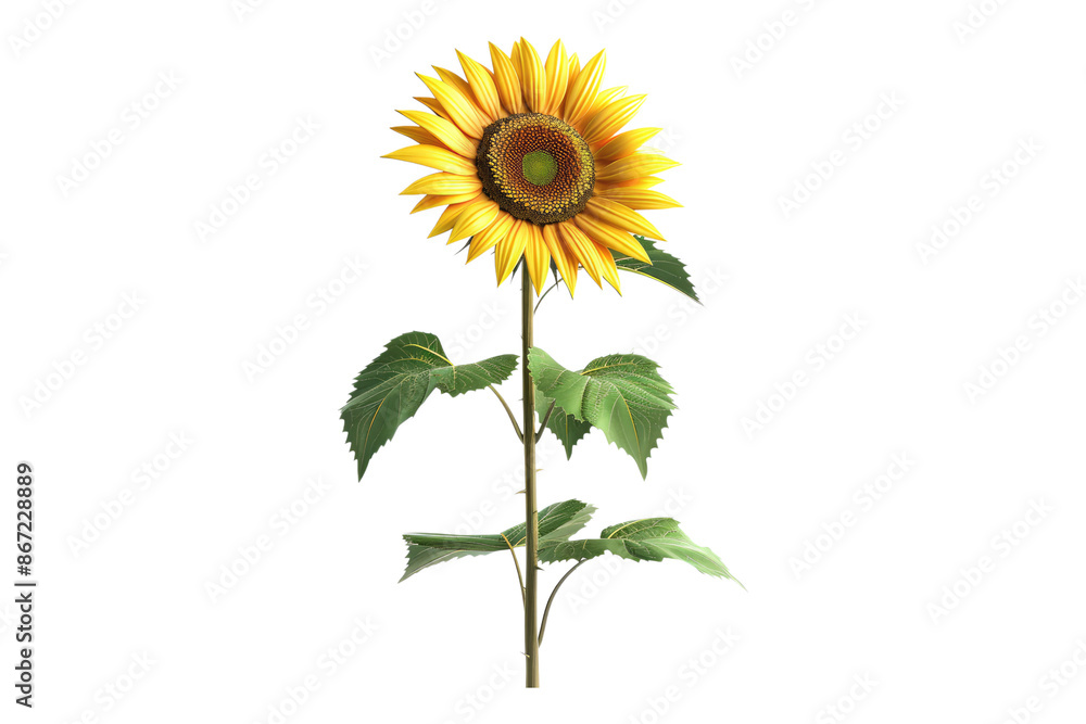 Fototapeta premium Sunflower isolated on transparent background