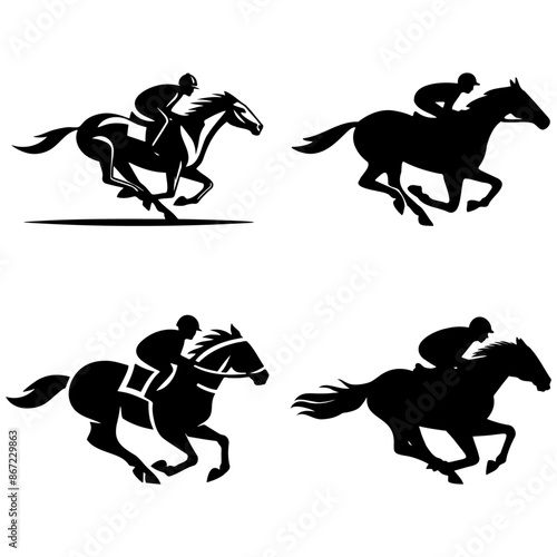 Horse Racing Illustration.
