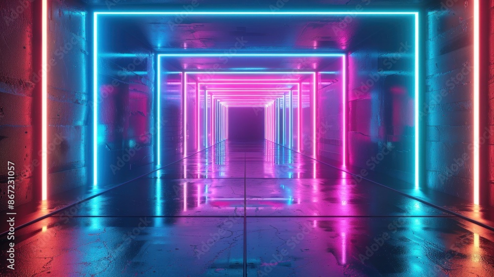 bright neon lights Abstract tech background bright neon lights Abstract tech background
