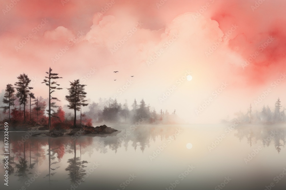 Fototapeta premium Watercolor Material Structure Background - Generative AI
