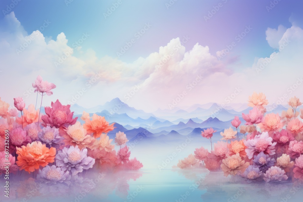 Fototapeta premium Watercolor Material Structure Background - Generative AI