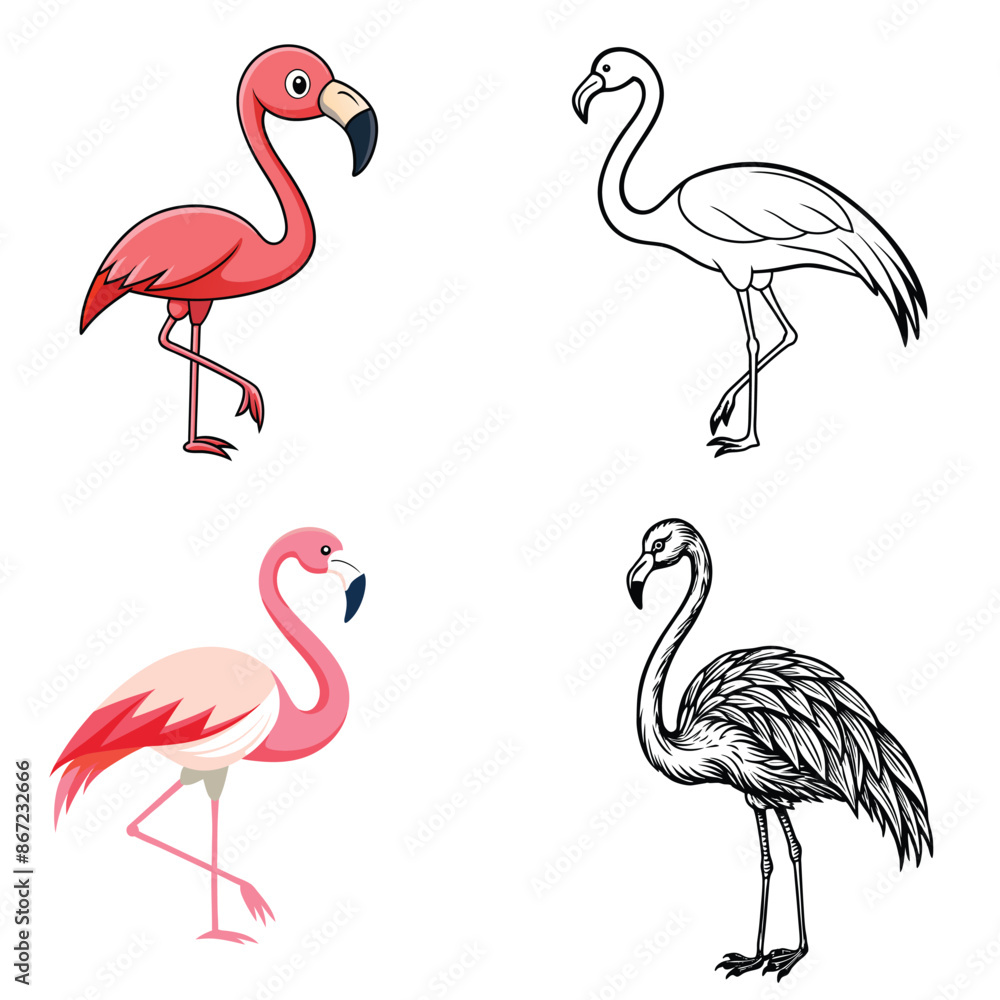 Obraz premium realistic image,flamingo