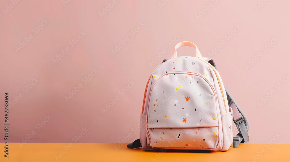 Children's backpack with fun pattern and adjustable straps on light surface. Suitable for school or kindergarten, perfect for promoting children's fashion.
Children's backpack with fun pattern and adjustable straps on light surface. Suitable for school or kindergarten, perfect for promoting children's fashion.