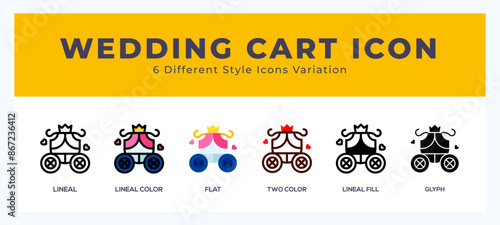 Wedding cart icon for websites and apps. vector illustration