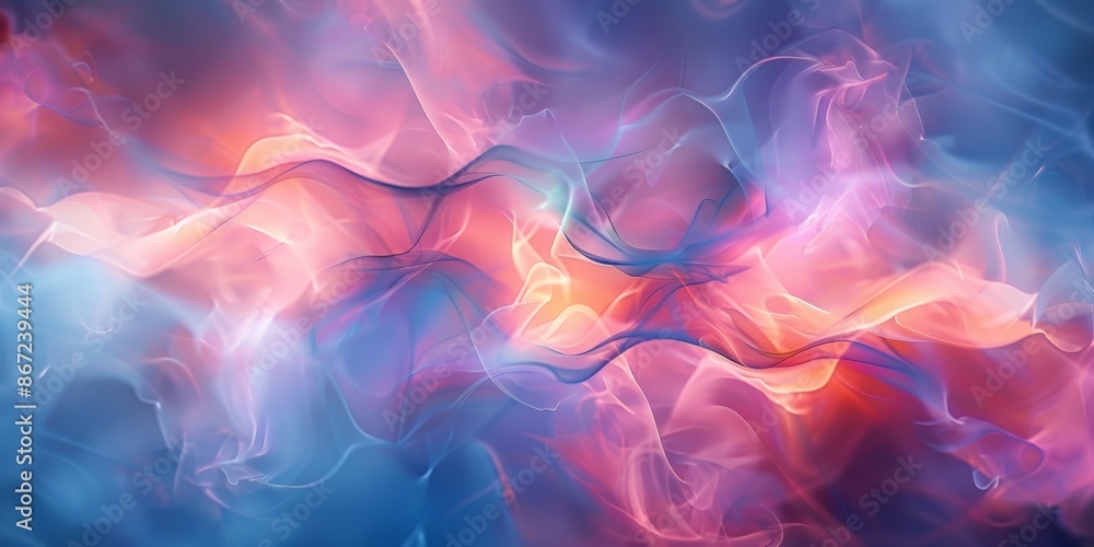 Fototapeta premium Abstract digital waves in vibrant neon colors, creating a dynamic, futuristic visual.