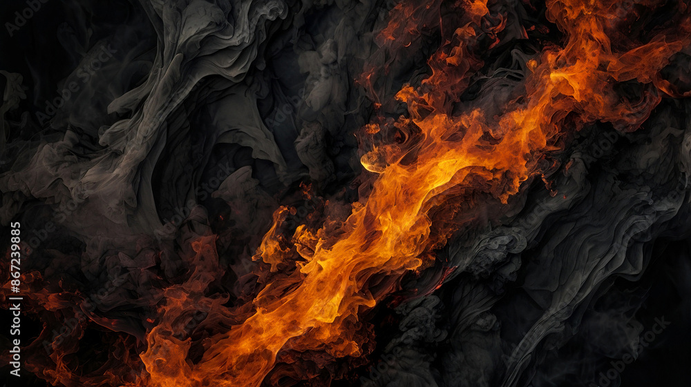 Firie red lava texture background, Abstract black charcoal pattern background with fire Firie red lava texture background, Abstract black charcoal pattern background with fire