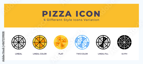 Pizza icon vector illustration. trendy styles