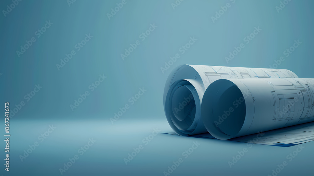 Fototapeta premium Building construction blueprint