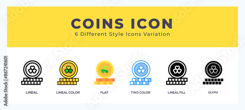 Coins icon vector illustration. trendy styles