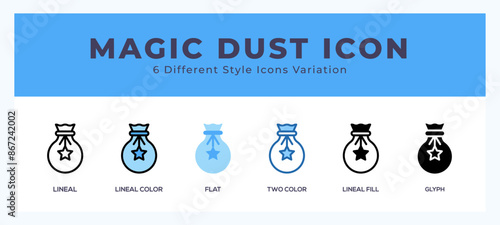 Magic dust symbol icon vector. symbol illustration