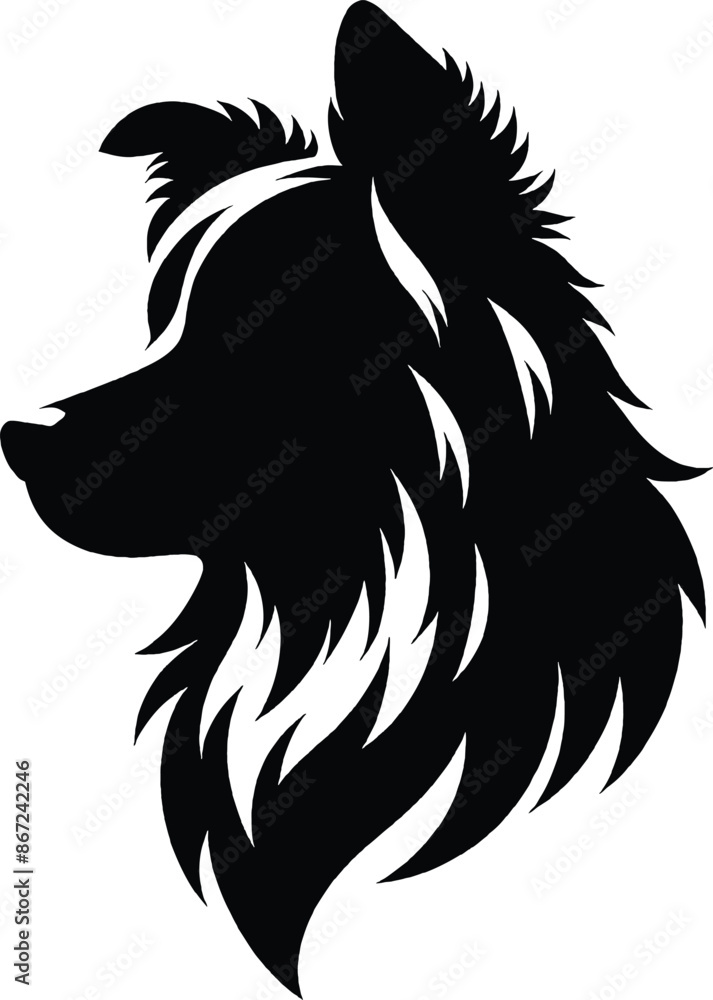 Dog silhouette. Black Color Dog Logo design. Dark color Dog. Dog silhouette. Black Color Dog Logo design. Dark color Dog.