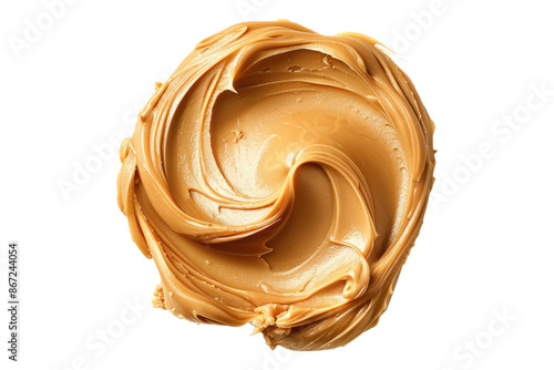 Peanut butter stroke isolated on transparent background