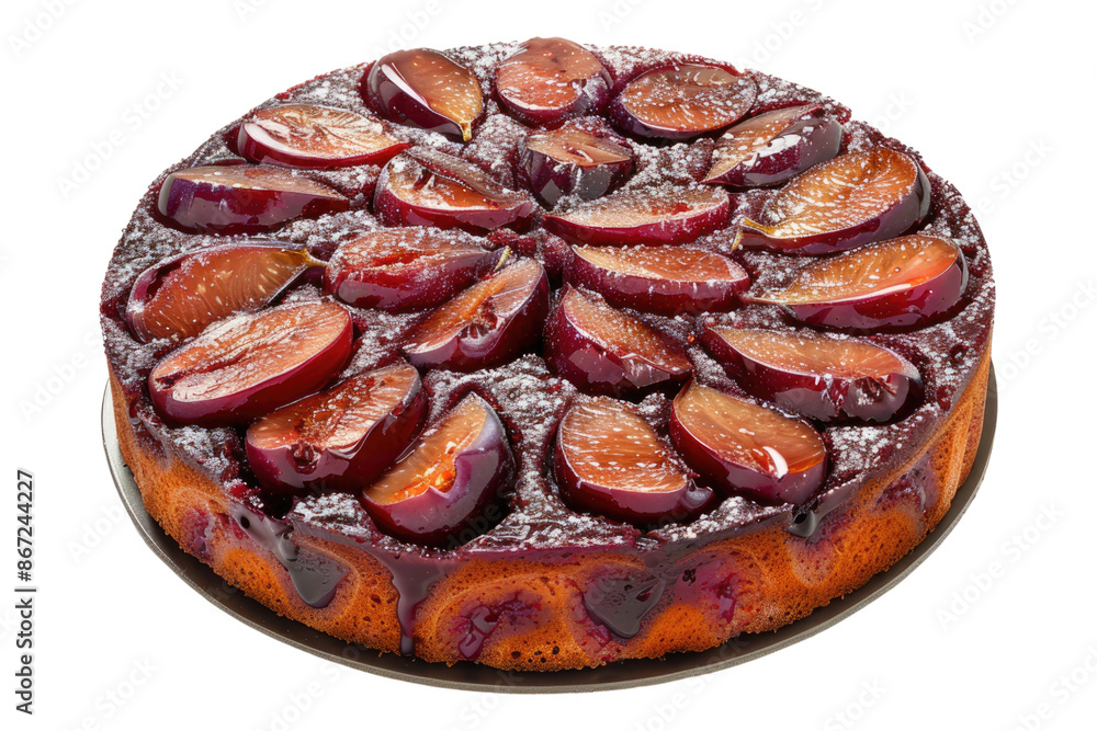 Plum cake isolated on transparent background Plum cake isolated on transparent background