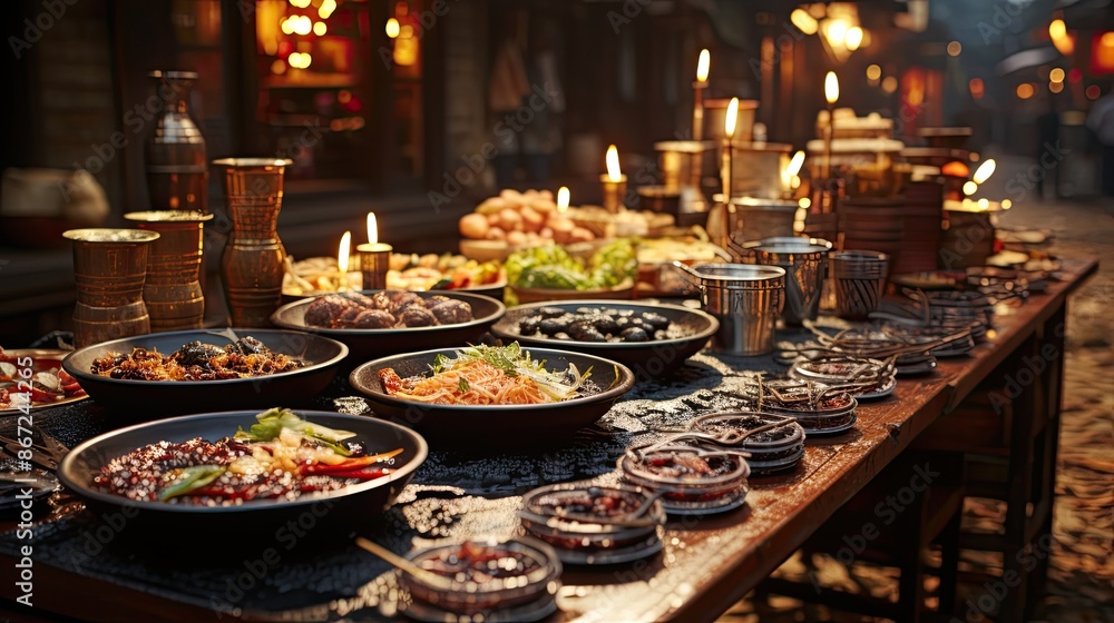 candles in a restaurant HD 8K wallpaper Stock Photographic image candles in a restaurant HD 8K wallpaper Stock Photographic image