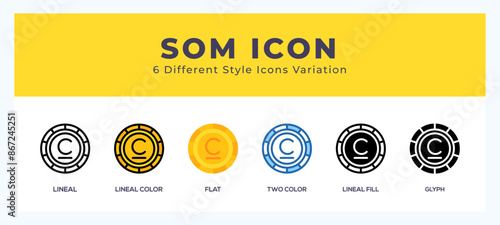 Som icon for websites and apps. vector illustration