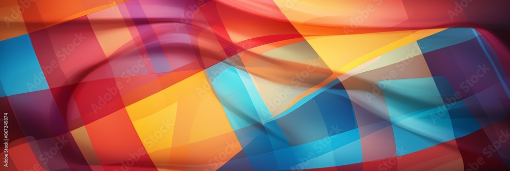 Plaid Material Structure Background - Generative AI Plaid Material Structure Background - Generative AI