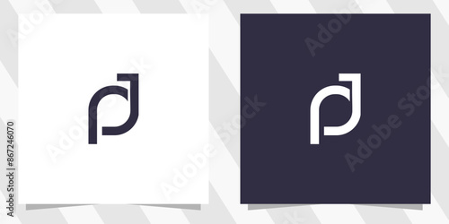letter pj pj logo design vector