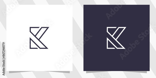 letter k logo design vector