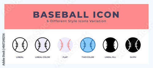 Baseball icon vector illustration. trendy styles