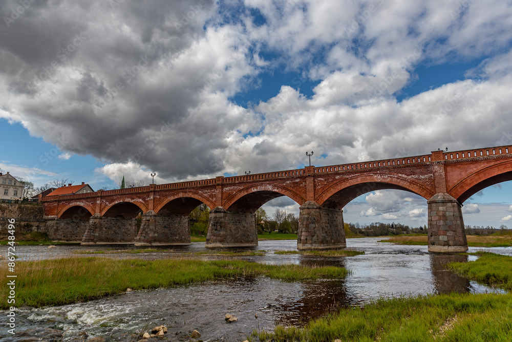 Fototapeta premium bridge in the kuldiga over the river