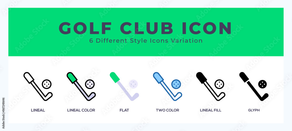 Golf club vector icon. with different styles vector illustration. Golf club vector icon. with different styles vector illustration.